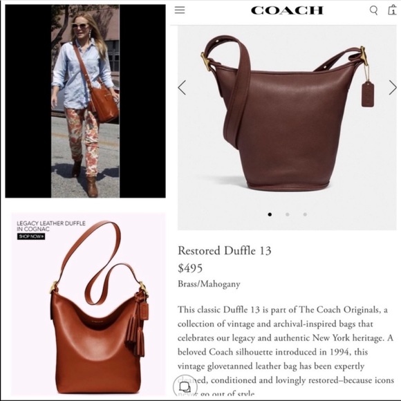 coach bleecker mini duffle bolsa in glove tanned leather